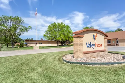 Welcoming entrance sign at Valley Hope of Norton, an intensive outpatient program in Kansas.